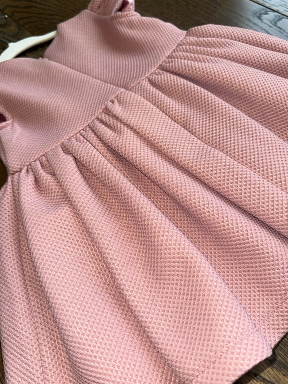 Bardot Dusty Pink Textured Bow Party Dress for Girls 18-24 months EU 92 cm EUC
